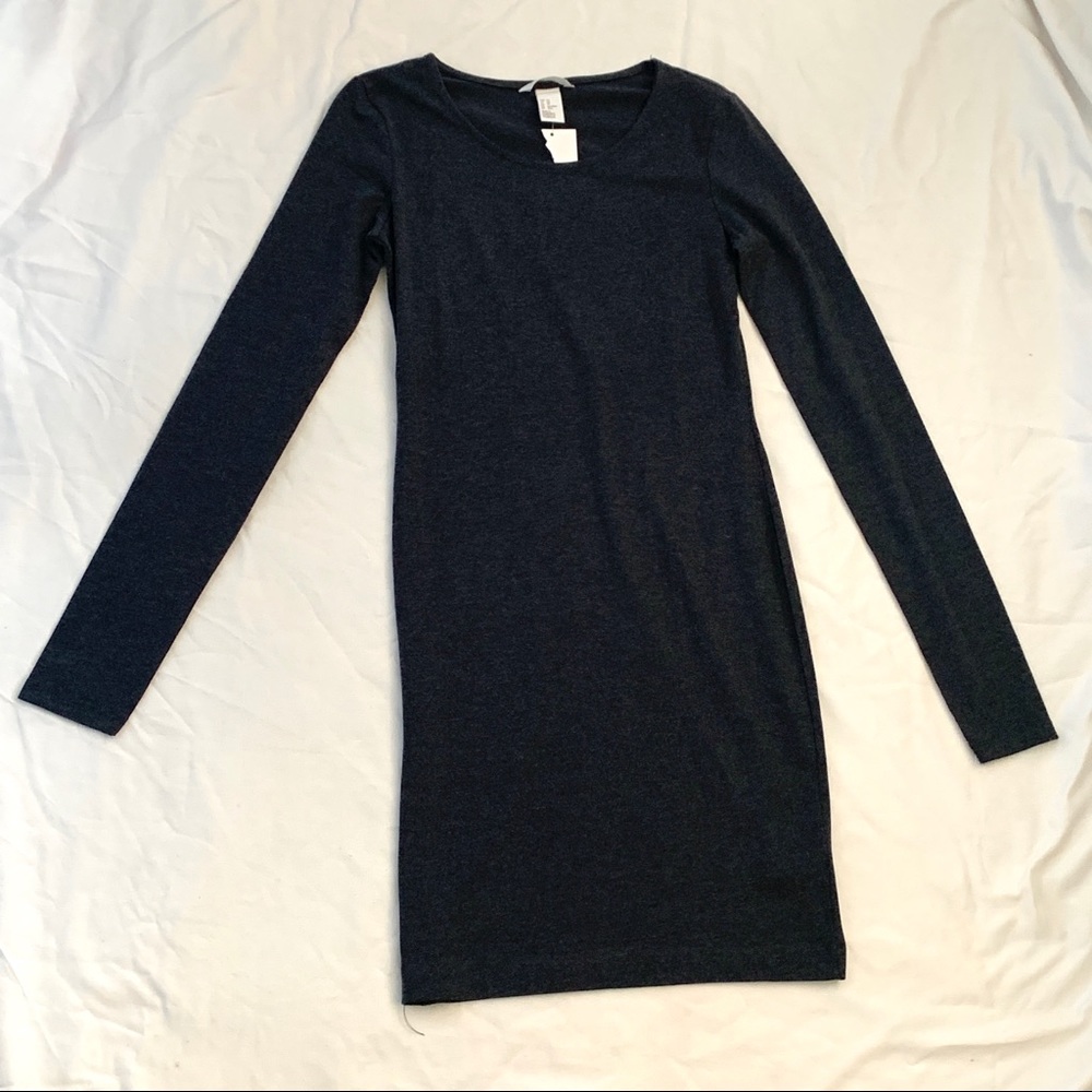 Gray long sleeve dress